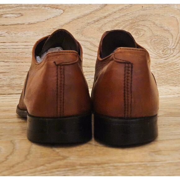 Stacy Adams Madison Oak Brown Leather Dress Shoes Oxford Cap Toe Mens Size 9.5 D - Picture 6 of 10